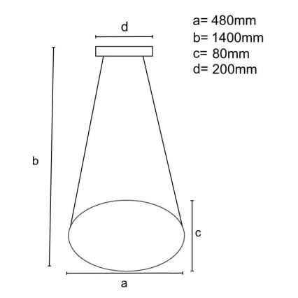 LED pendel dæmpbar LED/65W/230V 3000-6500K diameter 48 cm grå + fjernbetjening