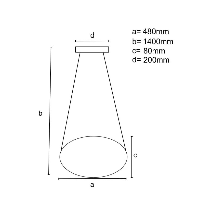 LED pendel dæmpbar LED/65W/230V 3000-6500K diameter 48 cm grå + fjernbetjening