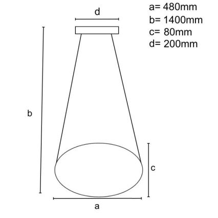 LED pendel dæmpbar LED/65W/230V 3000-6500K guldfarvet + fjernbetjening