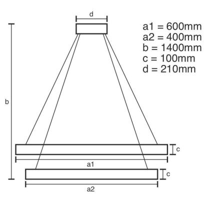 LED Krystalpendel dæmpbar LED/65W/230V 3000-6500K skinnende krom + fjernbetjening
