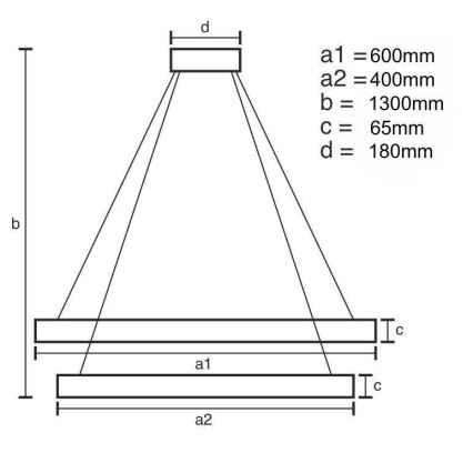 LED krystalpendel dæmpbar LED/65W/230V 3000-6500K krom + fjernbetjening