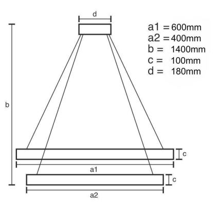 LED Krystalpendel dæmpbar LED/65W/230V 3000-6500K skinnende krom + fjernbetjening