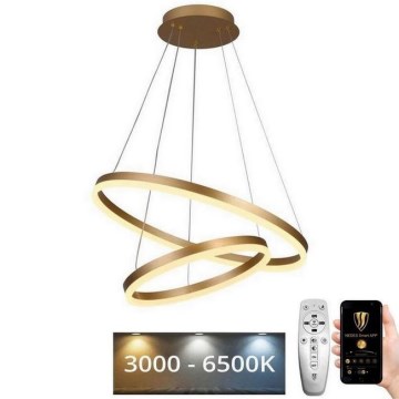 LED pendel dæmpbar LED/70W/230V 3000-6500K diameter 60 cm + fjernbetjening