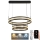 LED pendel dæmpbar LED/70W/230V 3000-6500K diameter 60 cm sort + fjernbetjening