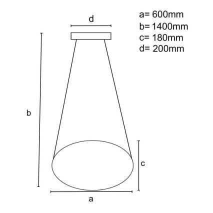 LED pendel dæmpbar LED/70W/230V 3000-6500K + fjernbetjening