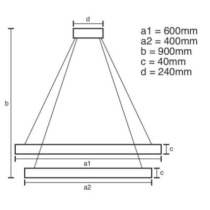 LED pendel dæmpbar LED/70W/230V 3000-6500K + fjernbetjening