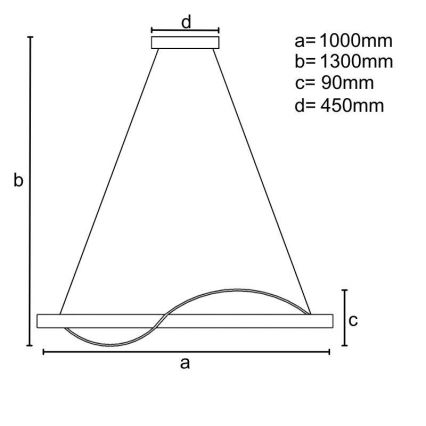 LED pendel dæmpbar LED/70W/230V 3000-6500K + fjernbetjening