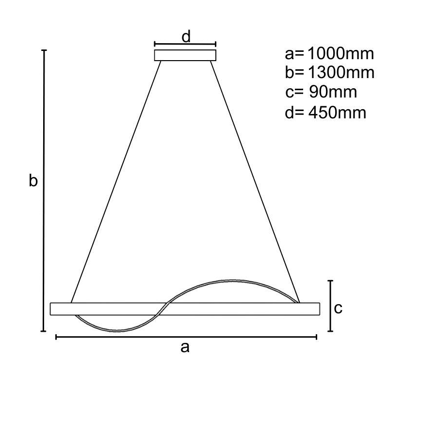 LED pendel dæmpbar LED/70W/230V 3000-6500K + fjernbetjening