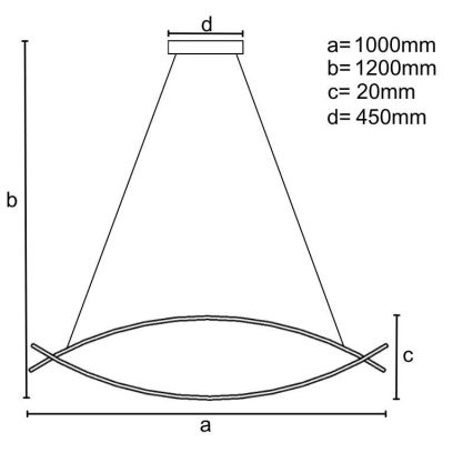 LED pendel dæmpbar LED/70W/230V 3000-6500K + fjernbetjening