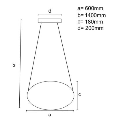 LED pendel dæmpbar LED/70W/230V 3000-6500K hvid + fjernbetjening