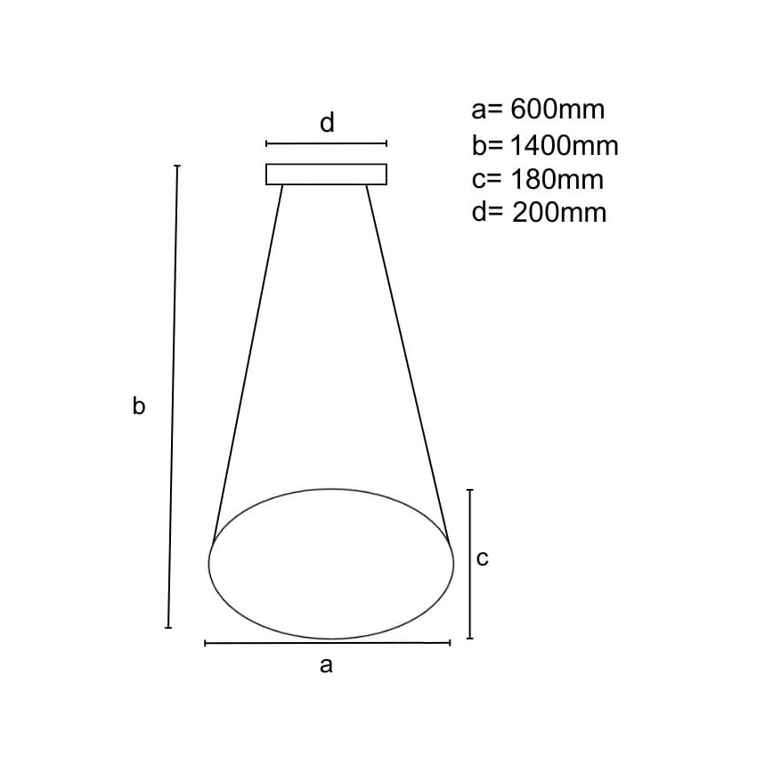 LED pendel dæmpbar LED/70W/230V 3000-6500K hvid + fjernbetjening