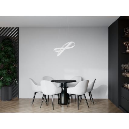 LED pendel dæmpbar LED/70W/230V 3000-6500K diameter 55 cm hvid + fjernbetjening