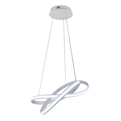 LED pendel dæmpbar LED/70W/230V 3000-6500K diameter 55 cm hvid + fjernbetjening