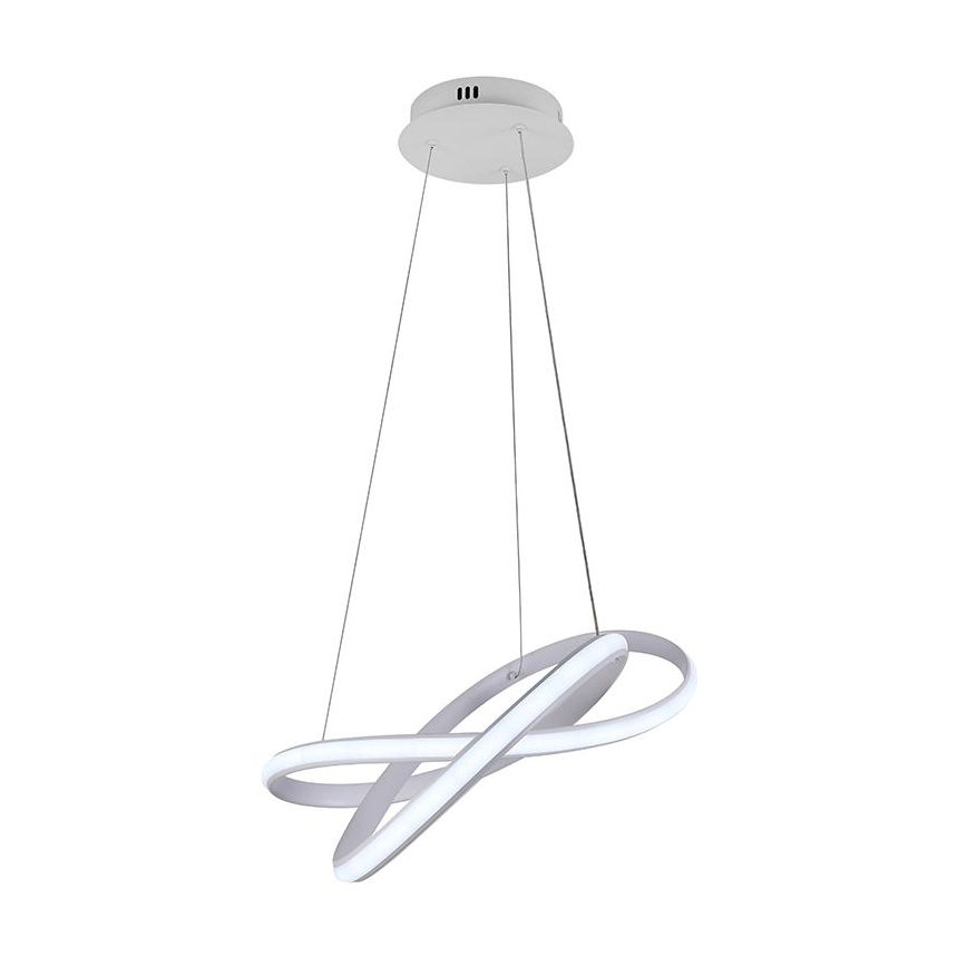 LED pendel dæmpbar LED/70W/230V 3000-6500K diameter 55 cm hvid + fjernbetjening