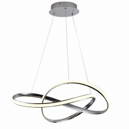 LED pendel dæmpbar LED/70W/230V 3000-6500K skinnende krom + fjernbetjening