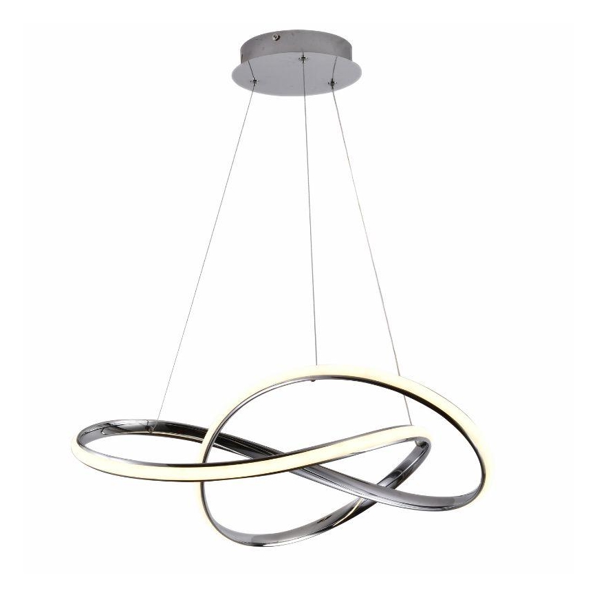 LED pendel dæmpbar LED/70W/230V 3000-6500K skinnende krom + fjernbetjening