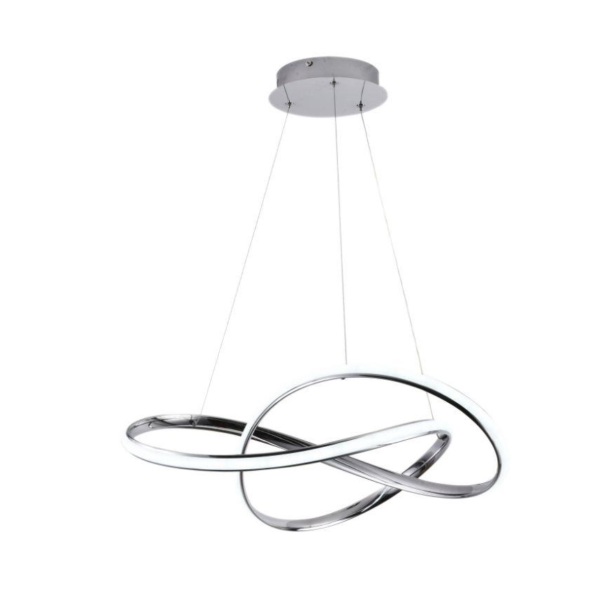 LED pendel dæmpbar LED/70W/230V 3000-6500K skinnende krom + fjernbetjening