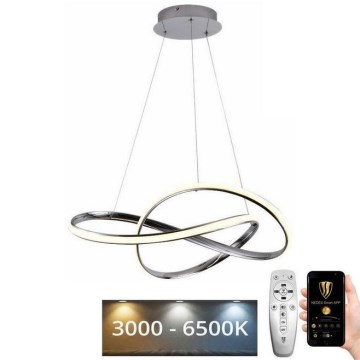 LED pendel dæmpbar LED/70W/230V 3000-6500K skinnende krom + fjernbetjening