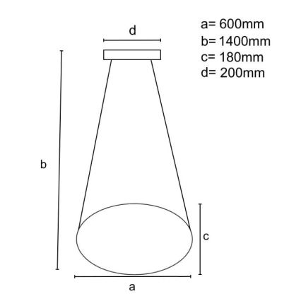 LED pendel dæmpbar LED/70W/230V 3000-6500K sort + fjernbetjening