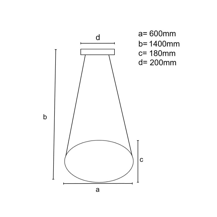 LED pendel dæmpbar LED/70W/230V 3000-6500K sort + fjernbetjening