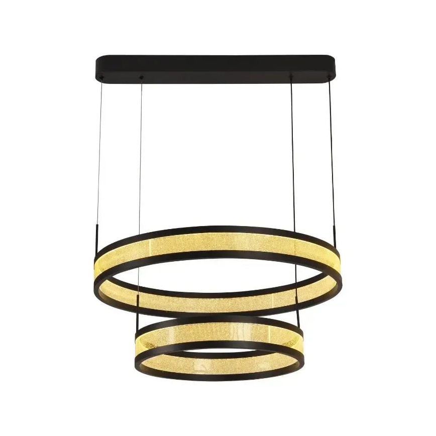 LED pendel dæmpbar LED/70W/230V 3000-6500K diameter 60 cm sort + fjernbetjening