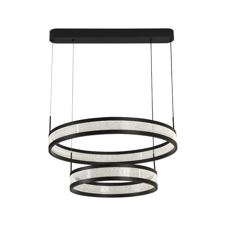 LED pendel dæmpbar LED/70W/230V 3000-6500K diameter 60 cm sort + fjernbetjening