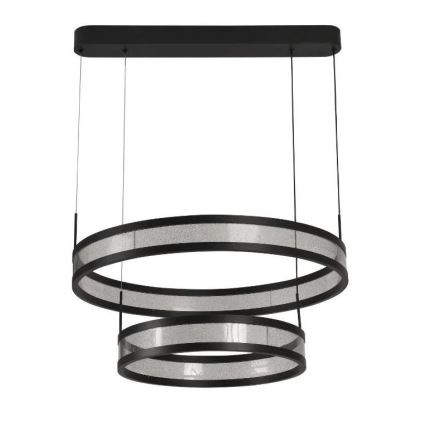 LED pendel dæmpbar LED/70W/230V 3000-6500K diameter 60 cm sort + fjernbetjening
