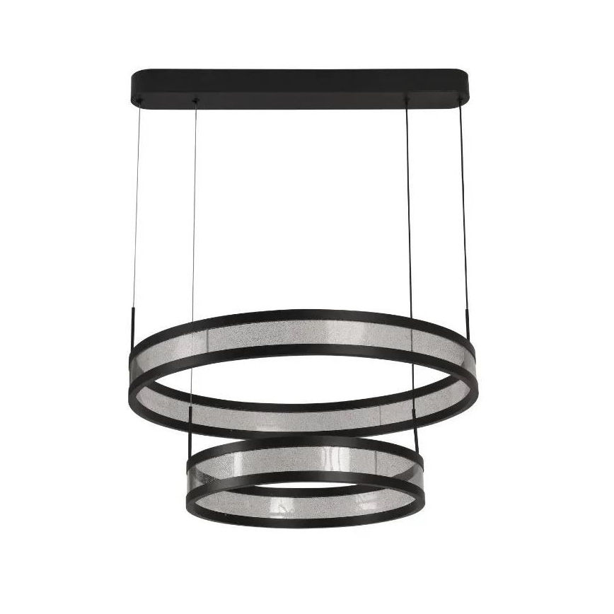 LED pendel dæmpbar LED/70W/230V 3000-6500K diameter 60 cm sort + fjernbetjening