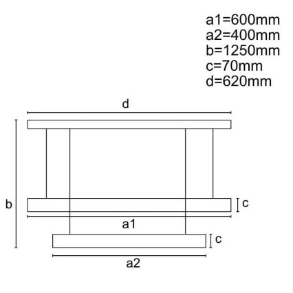 LED pendel dæmpbar LED/70W/230V 3000-6500K diameter 60 cm sort + fjernbetjening
