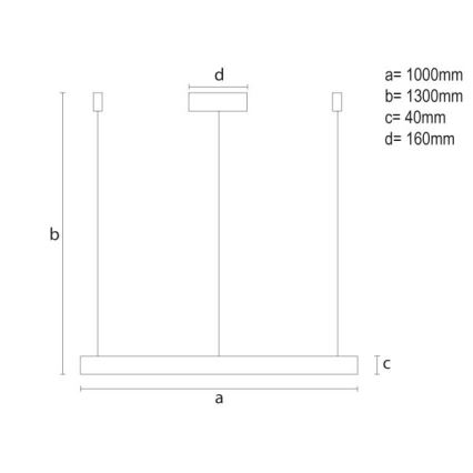 LED pendel dæmpbar LED/72W/230V 3000-6500K + fjernbetjening
