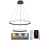 LED pendel dæmpbar LED/75W/230V 3000-6500K diameter 60 cm + fjernbetjening