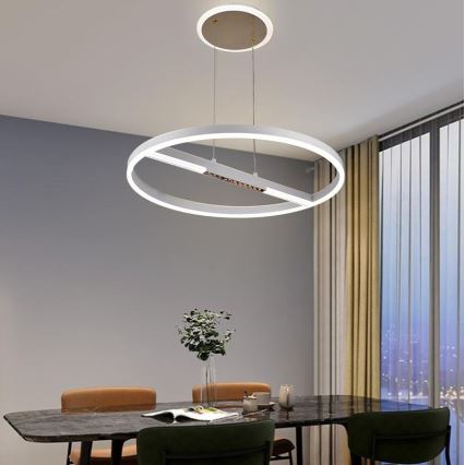 LED pendel dæmpbar LED/75W/230V 3000-6500K diameter 60 cm + fjernbetjening
