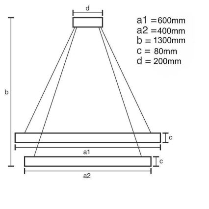 LED pendel dæmpbar LED/80W/230V 3000-6500K + fjernbetjening