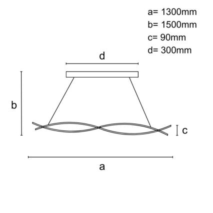 LED pendel dæmpbar LED/80W/230V 3000-6500K + fjernbetjening