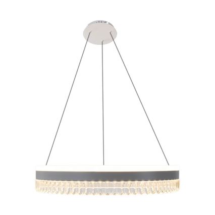 LED Dæmpbar krystal pendel på snor LED/80W/230V 3000-6500K hvid + fjernbetjening