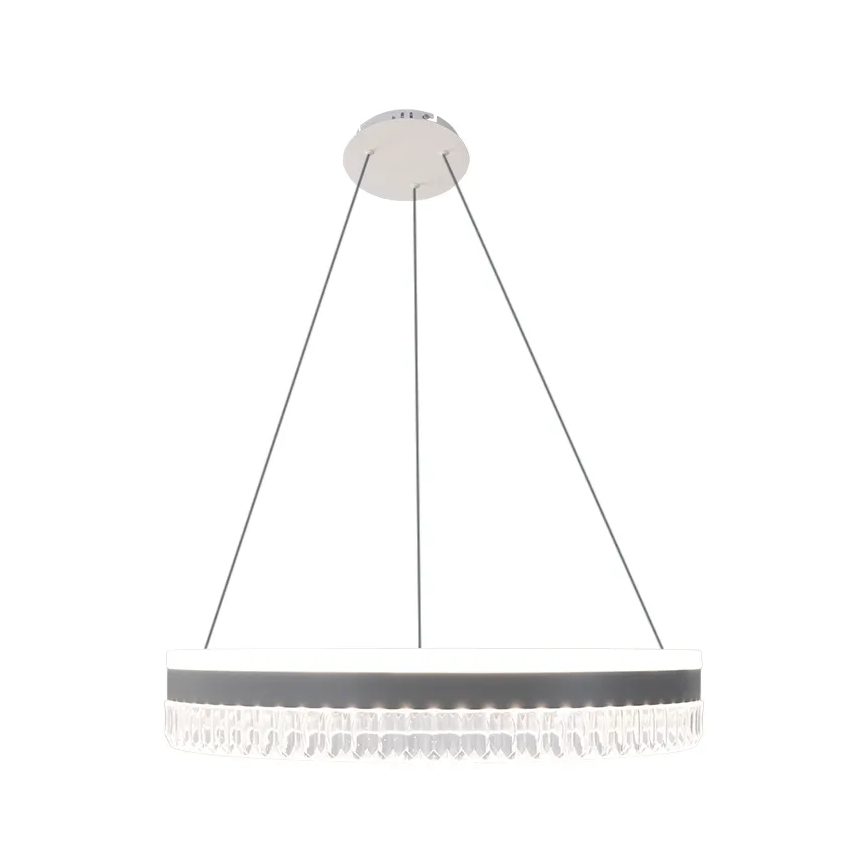 LED Dæmpbar krystal pendel på snor LED/80W/230V 3000-6500K hvid + fjernbetjening
