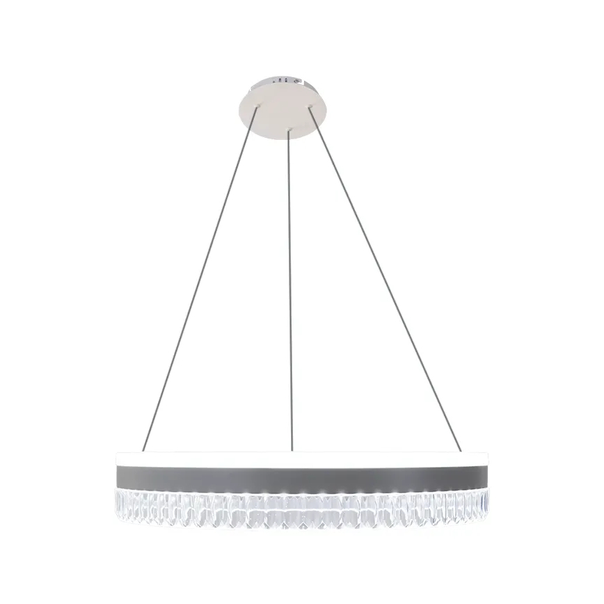 LED Dæmpbar krystal pendel på snor LED/80W/230V 3000-6500K hvid + fjernbetjening
