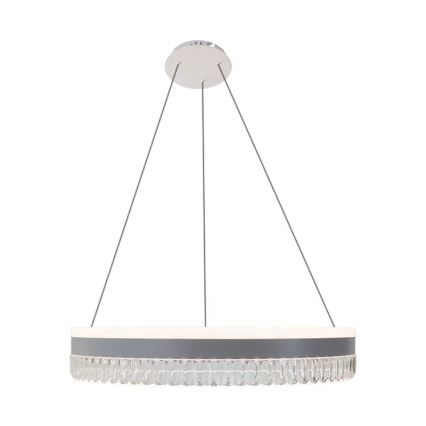 LED Dæmpbar krystal pendel på snor LED/80W/230V 3000-6500K hvid + fjernbetjening