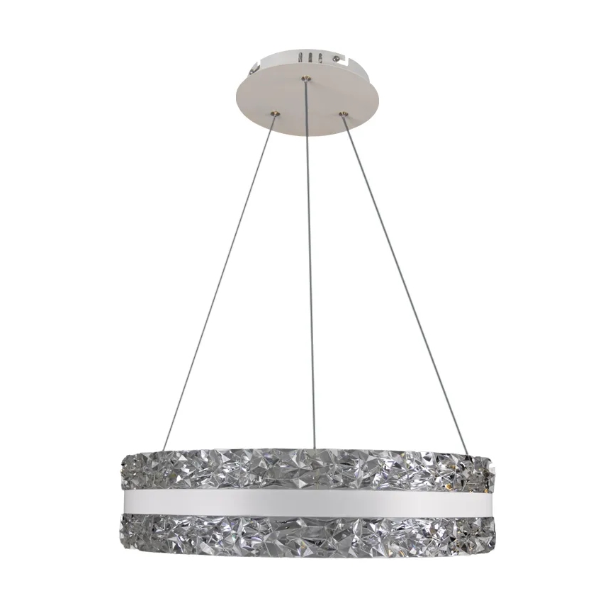 LED Dæmpbar krystal pendel på snor LED/80W/230V 3000-6500K hvid + fjernbetjening