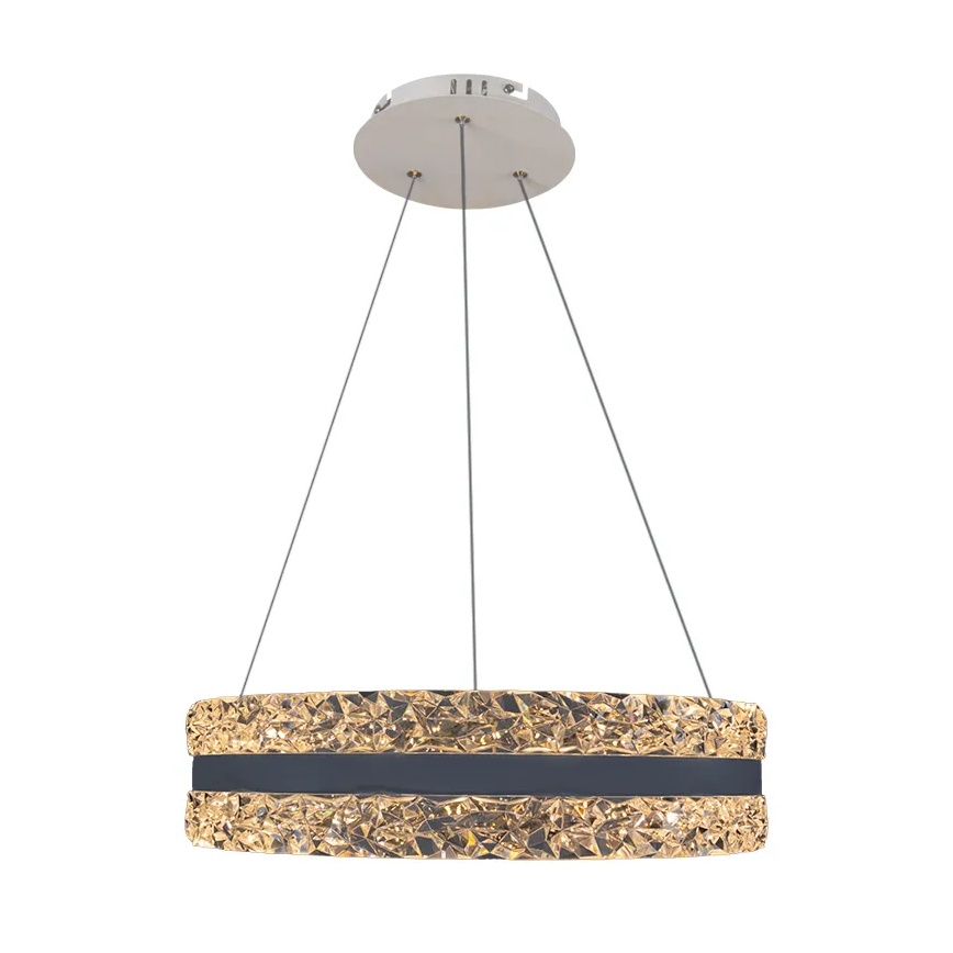 LED Dæmpbar krystal pendel på snor LED/80W/230V 3000-6500K hvid + fjernbetjening