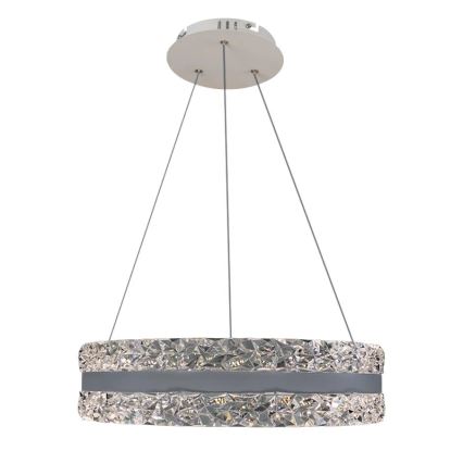 LED Dæmpbar krystal pendel på snor LED/80W/230V 3000-6500K hvid + fjernbetjening