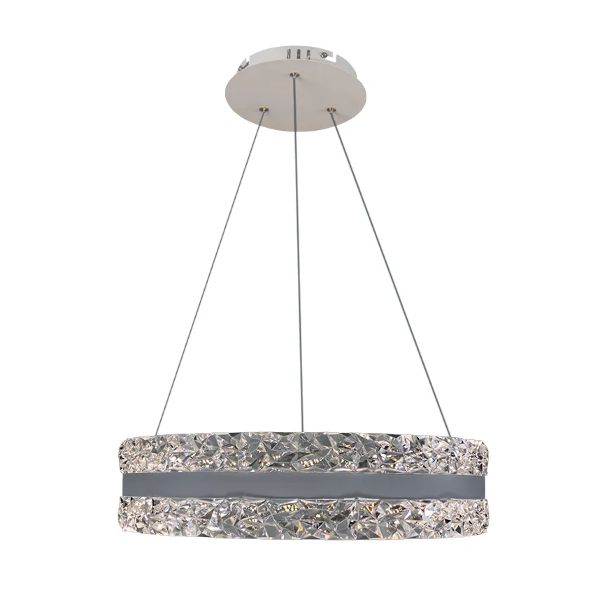 LED Dæmpbar krystal pendel på snor LED/80W/230V 3000-6500K hvid + fjernbetjening