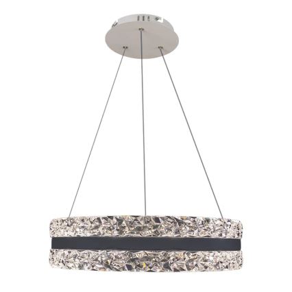 LED Dæmpbar krystal pendel på snor LED/80W/230V 3000-6500K hvid + fjernbetjening