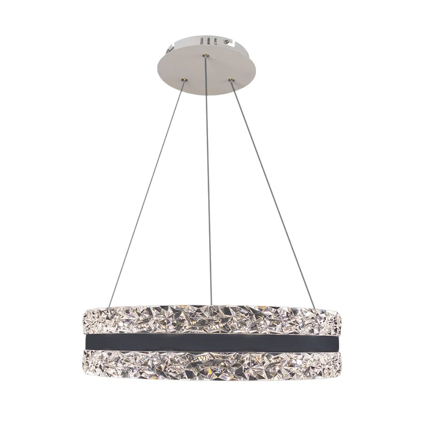LED Dæmpbar krystal pendel på snor LED/80W/230V 3000-6500K hvid + fjernbetjening