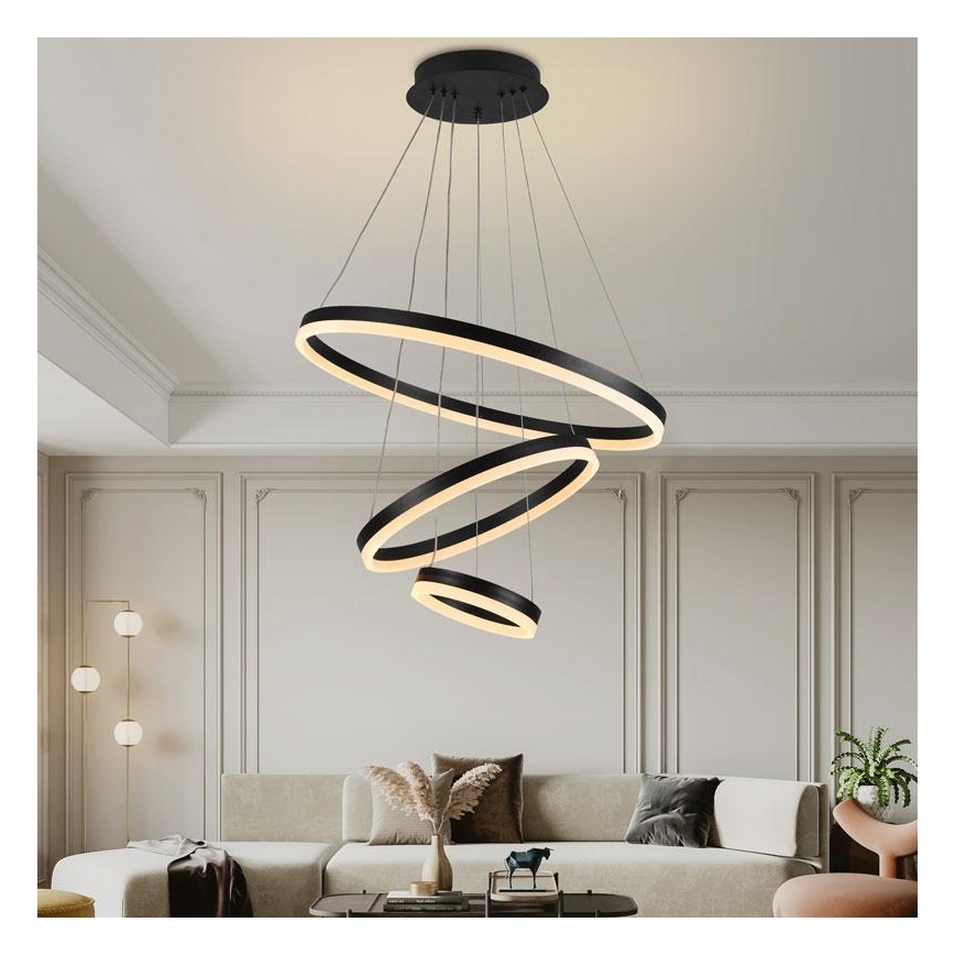 LED pendel dæmpbar LED/85W/230V 3000-6500K diameter 60 cm + fjernbetjening
