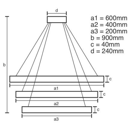 LED pendel dæmpbar LED/85W/230V 3000-6500K + fjernbetjening