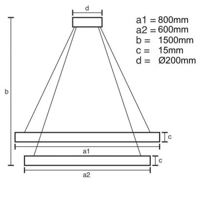 LED pendel dæmpbar LED/90W/230V 3000-6500K + fjernbetjening