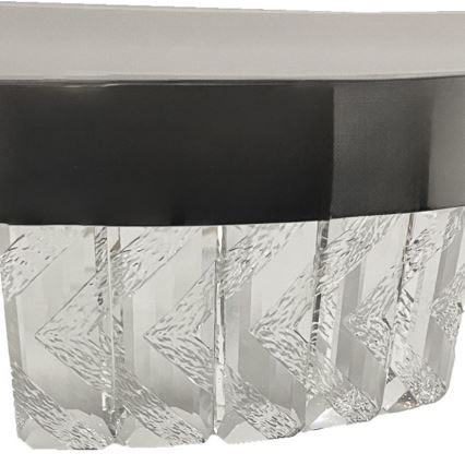 LED Krystalpendel dæmpbar LED/90W/230V 3000-6500K skinnende krom + fjernbetjening