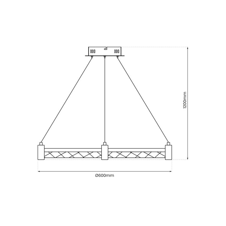 LED pendel ELEGANCE LED/36W/230V diameter 60 cm guldfarvet
