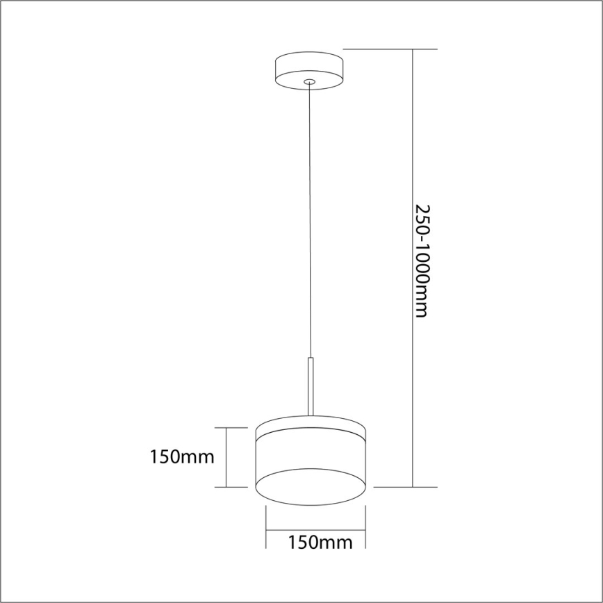 LED pendel ELEGANCE LED/9W/230V diameter 15 cm guldfarvet